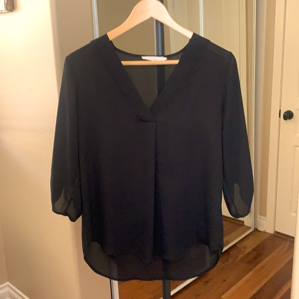 Black pull over blouse by lush nwot